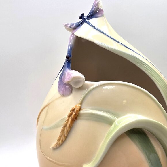 Vintage Franz Collection Porcelain Dragonfly Vase by Jen Woo FZ00889 Stunning! - Picture 9 of 14
